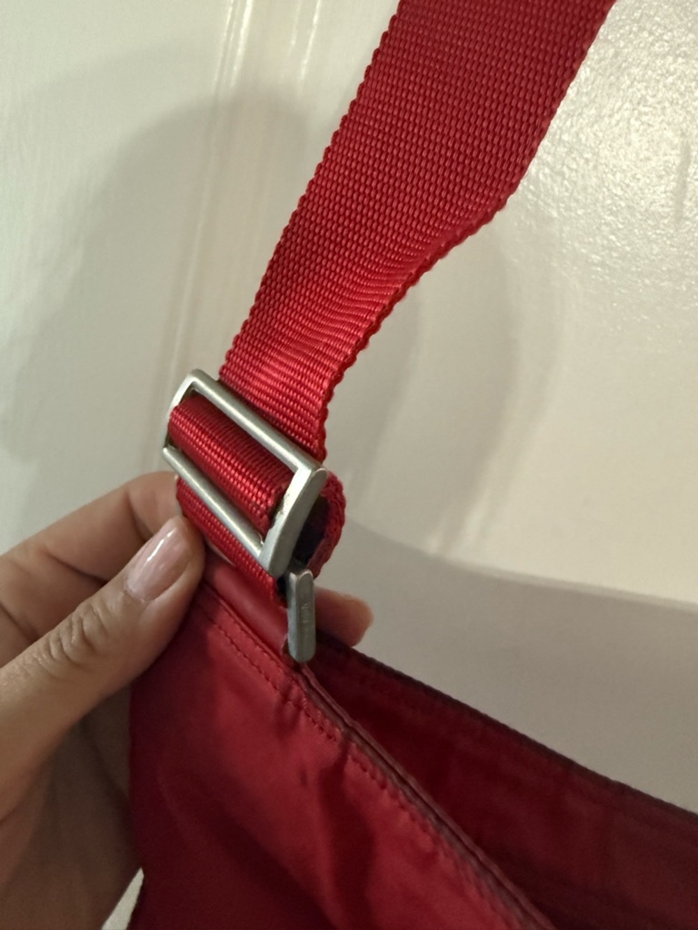 Prada Red Nylon Shoulder Crossbody Bag - Picture 6 of 9
